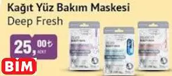 DEEP FRESH KAĞIT YÜZ BAKIM MASKESİ DEEP FRESH KAĞIT YÜZ BAKIM MASKESİ